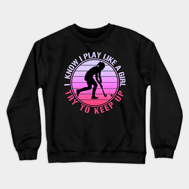 Hockey Girl Crewneck Sweatshirt by RichyTor